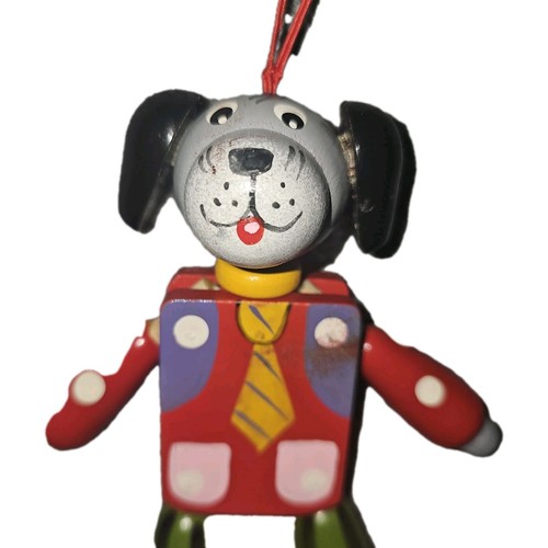Vtg wooden dog - vtg,